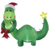 6 Foot Green Dinosaur Christmas Inflatable